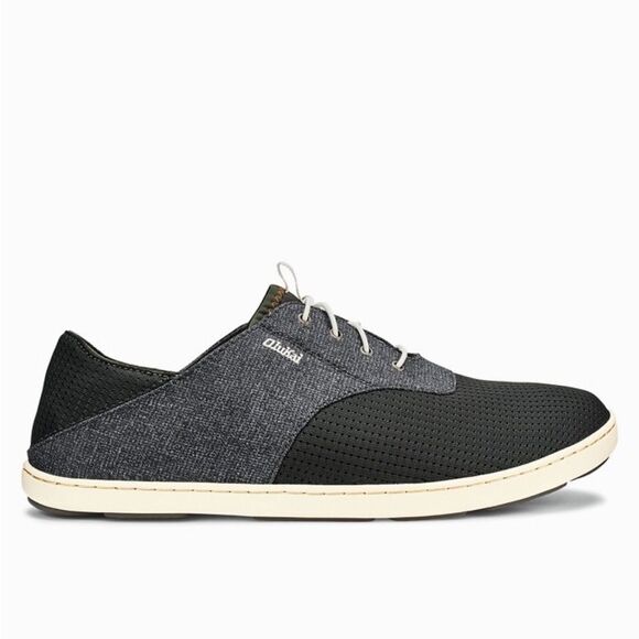 Olukai Nohea Moku Lightweight Mesh Slip On Deck Loafers in Dark Shadow Gray - Picture 1 of 16